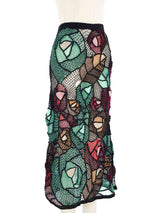 Multicolor Floral Crochet Net Skirt Bottom arcadeshops.com
