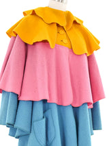 Sally Tuffin Rainbow Felt Cape Outerwear arcadeshops.com
