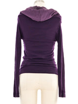 Vivienne Westwood Anglomania Eggplant Chiffon Overlay Knit Top Top arcadeshops.com