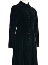 Ossie Clark Velvet Button Front Coat Dress Dress arcadeshops.com