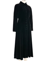 Ossie Clark Velvet Button Front Coat Dress Dress arcadeshops.com