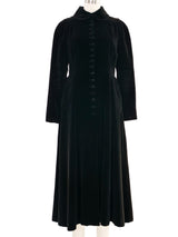 Ossie Clark Velvet Button Front Coat Dress Dress arcadeshops.com