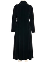 Ossie Clark Velvet Button Front Coat Dress Dress arcadeshops.com
