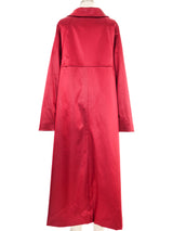 1999 Dolce & Gabbana Crimson Satin Duster Outerwear arcadeshops.com