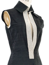 2000 Dolce & Gabbana Crystal Trimmed Sleeveless Tunic Top arcadeshops.com