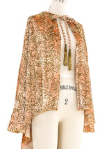 Holly's Harp Velvet Leopard Print Cape Outerwear arcadeshops.com