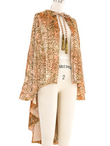 Holly's Harp Velvet Leopard Print Cape Outerwear arcadeshops.com