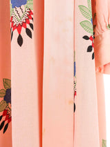 Ossie Clark Celia Birtwell Printed Pink Crepe Dress Dress arcadeshops.com