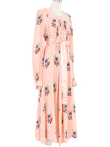 Ossie Clark Celia Birtwell Printed Pink Crepe Dress Dress arcadeshops.com