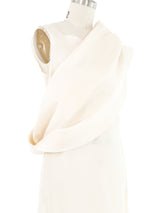 2007 Yeohlee Ivory Organza Mobius Tank Dress and Wrap Ensemble Dress arcadeshops.com