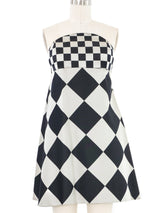 1994 Yeohlee Harlequin Strapless Dress Dress arcadeshops.com