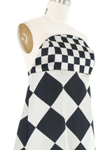 1994 Yeohlee Harlequin Strapless Dress Dress arcadeshops.com