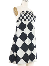 1994 Yeohlee Harlequin Strapless Dress Dress arcadeshops.com