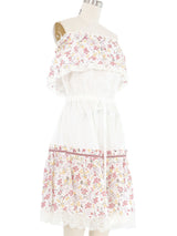D&G White Strapless Floral Lace Trimmed Dress Dress arcadeshops.com