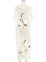 Crane Embellished White Crochet Midi Dress Dress arcadeshops.com