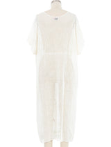 Crane Embellished White Crochet Midi Dress Dress arcadeshops.com