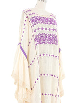 Embroidered Gauze Ruffle Caftan Dress arcadeshops.com