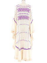 Embroidered Gauze Ruffle Caftan Dress arcadeshops.com