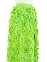 1960s Lime Green Ruffle Skirt Bottom arcadeshops.com