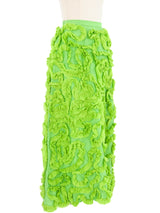 1960s Lime Green Ruffle Skirt Bottom arcadeshops.com