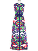 1960s Optical Print Sleeveless Dress Dress arcadeshops.com