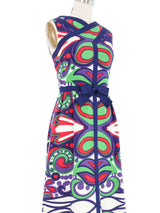 1960s Optical Print Sleeveless Dress Dress arcadeshops.com