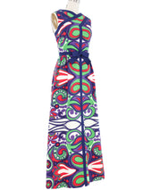 1960s Optical Print Sleeveless Dress Dress arcadeshops.com