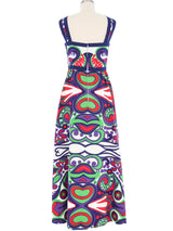 1960s Optical Print Sleeveless Dress Dress arcadeshops.com