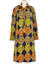 1970s Lanvin Psychedelic Printed Shirt Dress Dress arcadeshops.com