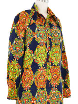 1970s Lanvin Psychedelic Printed Shirt Dress Dress arcadeshops.com