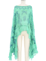 Zandra Rhodes Printed Chiffon Flare Top Top arcadeshops.com