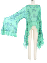 Zandra Rhodes Printed Chiffon Flare Top Top arcadeshops.com