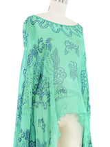 Zandra Rhodes Printed Chiffon Flare Top Top arcadeshops.com