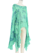 Zandra Rhodes Printed Chiffon Flare Top Top arcadeshops.com