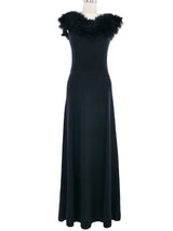 St. John Feather Trimmed Santana Knit Dress Dress arcadeshops.com