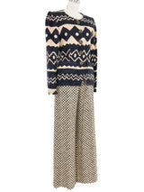 Yves Saint Laurent Printed Mudcloth Pant Suit Suit arcadeshops.com