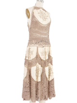 Floral Paneled Sleeveless Crochet Dress Dress arcadeshops.com