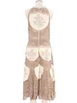 Floral Paneled Sleeveless Crochet Dress Dress arcadeshops.com