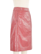 Bottega Veneta Terracotta Leather Skirt Skirt arcadeshops.com