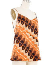 Mugler Mask Print Silk Tank Top arcadeshops.com