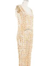 Leaf Paillette Crochet Net Dress Dress arcadeshops.com