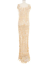Leaf Paillette Crochet Net Dress Dress arcadeshops.com