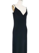 Ozbek Black Maxi Slip Dress Dress arcadeshops.com