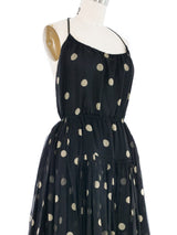 Galanos Polka Dot Silk Halter Dress and Shawl Suit arcadeshops.com