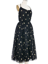 Galanos Polka Dot Silk Halter Dress and Shawl Suit arcadeshops.com