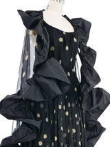 Galanos Polka Dot Silk Halter Dress and Shawl Suit arcadeshops.com