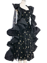 Galanos Polka Dot Silk Halter Dress and Shawl Suit arcadeshops.com