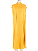 Valentino Saffron Hammered Satin Dress Dress arcadeshops.com