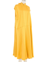 Valentino Saffron Hammered Satin Dress Dress arcadeshops.com