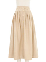 Raw Silk Midi Skirt Bottom arcadeshops.com